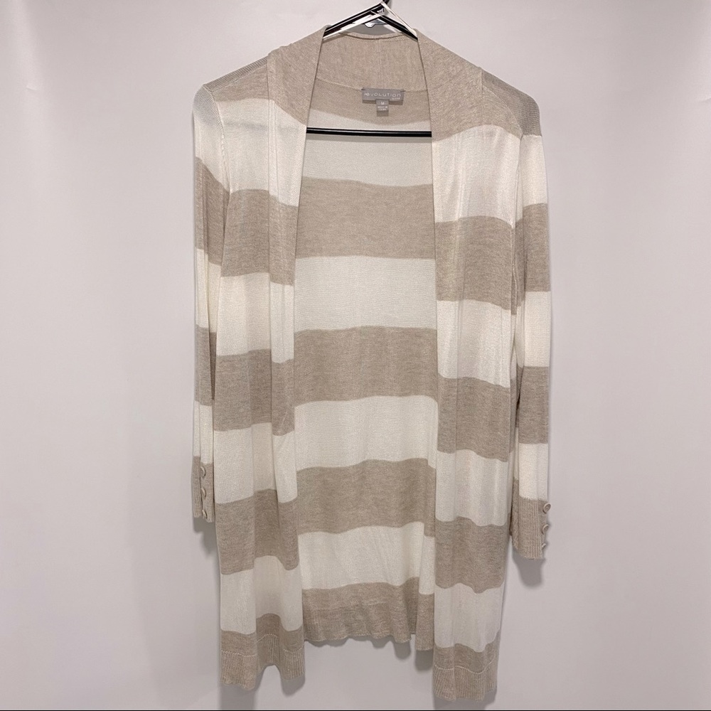 evolution lightweight button sleeve open cardigan Sz Medium